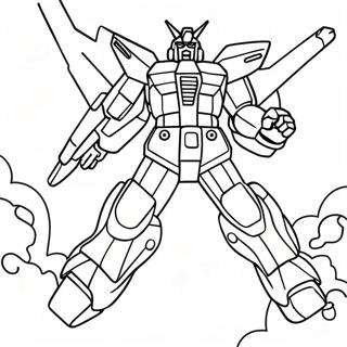 Gundam Battle Scene Coloring Page 10488-8605