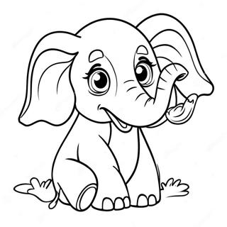 Playful Drunk Elephant Coloring Page 10498-8613