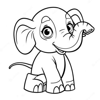 Playful Drunk Elephant Coloring Page 10498-8615