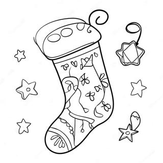 Festive Christmas Stocking Coloring Page 10508-8624