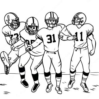 Football Players Celebrating Touchdown Coloring Page 10518-8631