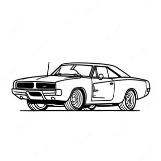 Dodge Charger Racing Action Coloring Page 1052-842