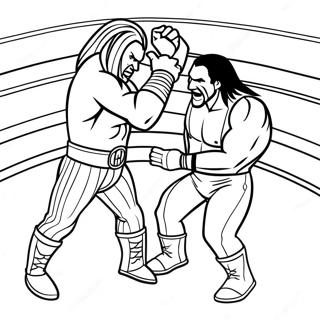 Epic Wwe Wrestler Showdown Coloring Page 10548-8653