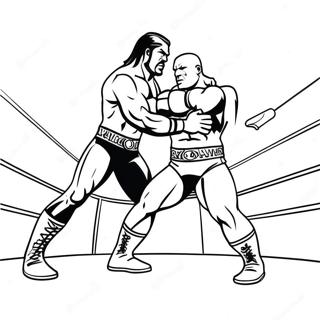 Epic Wwe Wrestler Showdown Coloring Page 10548-8654