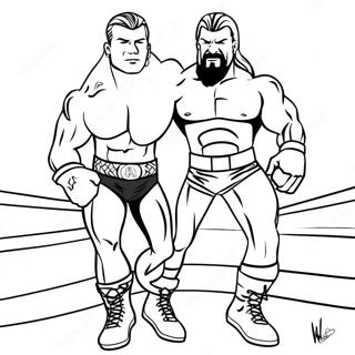 Epic Wwe Wrestler Showdown Coloring Page 10548-8655