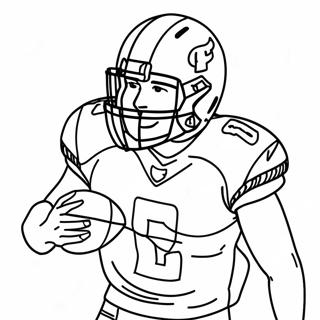 Josh Allen Throwing Football Coloring Page 10568-8669