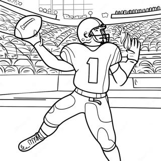 Josh Allen Throwing Football Coloring Page 10568-8670