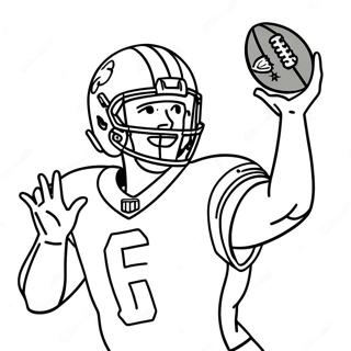 Josh Allen Throwing Football Coloring Page 10568-8671