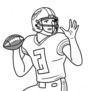 Josh Allen Throwing Football Coloring Page 10568-8672