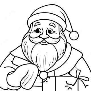 Retro Santa Claus Coloring Page 10608-8703