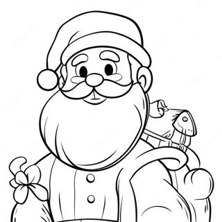 Retro Santa Claus Coloring Page 10608-8704