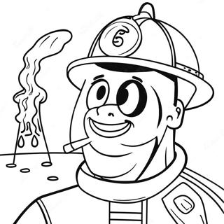 Fun Firefighter Coloring Page 10638-8725