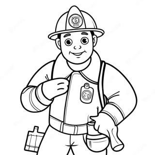 Fun Firefighter Coloring Page 10638-8726