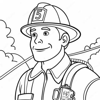 Fun Firefighter Coloring Page 10638-8727