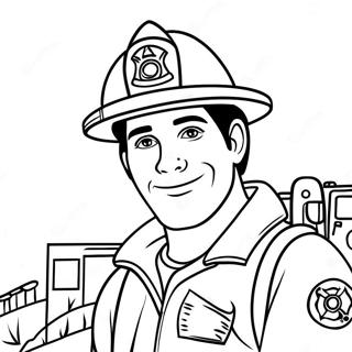 Fun Firefighter Coloring Page 10638-8728