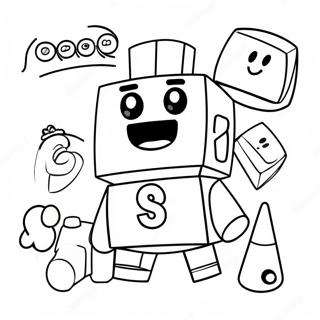 Alphablocks Fun And Playful Coloring Page 10658-8743