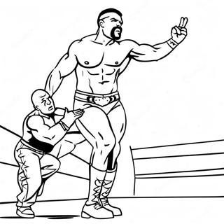 Wwe Superstars In Action Coloring Page 10668-8749