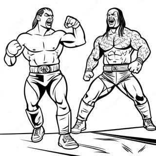 Wwe Superstars In Action Coloring Page 10668-8751