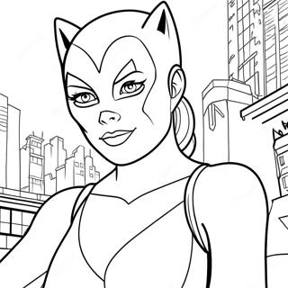 Catwoman Coloring Pages