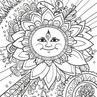 Colorful Indian Festival Celebrations Coloring Page 10698-8776