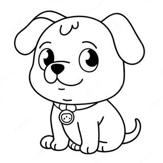 Kawaii Dog Coloring Page 10707-8778