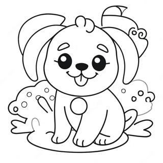 Kawaii Dog Coloring Page 10707-8780