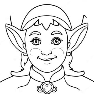 Elf Coloring Page 1071-854