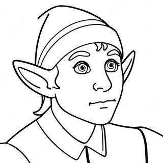 Elf Coloring Page 1071-855