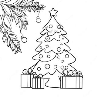 Festive Christmas Tree Coloring Page 10728-8797