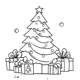 Festive Christmas Tree Coloring Page 10728-8799