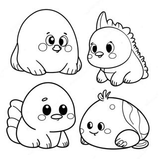 Squishy Animals Coloring Page 10747-8810