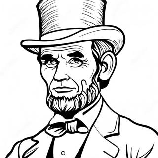 Abraham Lincoln In A Top Hat Coloring Page 10758-8822