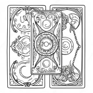 Mystical Tarot Cards Coloring Page 10788-8846