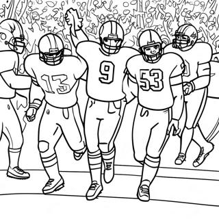 Football Players Celebrating Touchdown Coloring Page 10798-8853