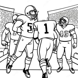 Football Players Celebrating Touchdown Coloring Page 10798-8854