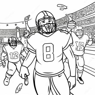 Football Players Celebrating Touchdown Coloring Page 10798-8856