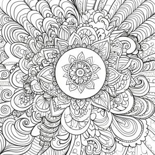 Intricate Rangoli Designs Coloring Page 10808-8862