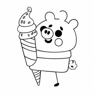 Ice Cream Peppa Pig Coloring Page 10837-8883