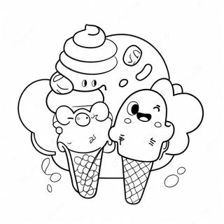 Ice Cream Peppa Pig Coloring Page 10837-8884