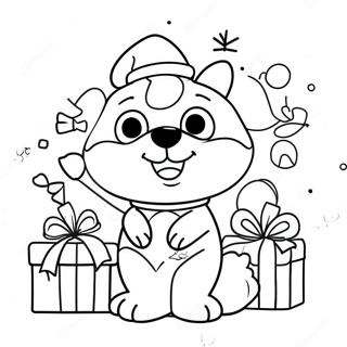 Bluey Christmas Coloring Page 10847-8892