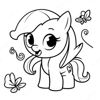 Cute Fluttershy With Butterflies Coloring Page 10858-8901