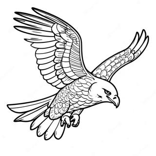 Majestic Hawk In Flight Coloring Page 10888-8925