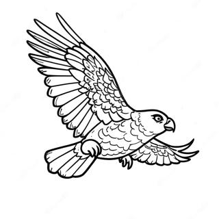 Majestic Hawk In Flight Coloring Page 10888-8926