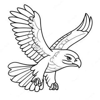 Majestic Hawk In Flight Coloring Page 10888-8928