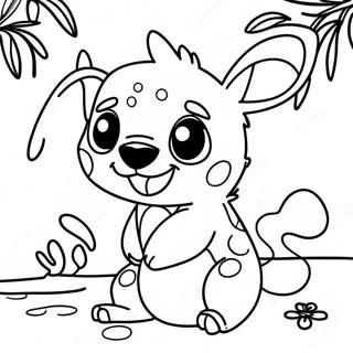 Ohana Stitch Coloring Page 10897-8931