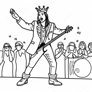 King Von Performing On Stage Coloring Page 10908-8941