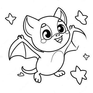 Cute Rouge The Bat Flying Coloring Page 10918-8950