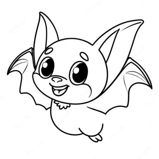 Cute Rouge The Bat Flying Coloring Page 10918-8951