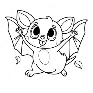 Cute Rouge The Bat Flying Coloring Page 10918-8952