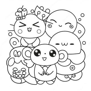 Kawaii Japanese Characters Coloring Page 10928-8957